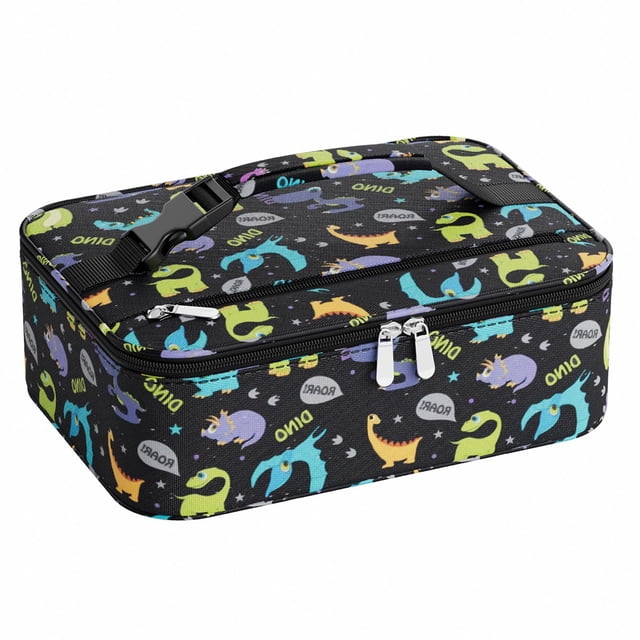 Lonchera Neverwhy Pequeña Bolsa Térmica 5L Morada Dinosaurio