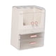 thumbnail image 5 of Vitrina para almacenamiento de cosméticos, organizador para el cuidado de la piel, puerta doble, tres capas con cajón, organizador de maquillaje Estilo B, 5 of 9