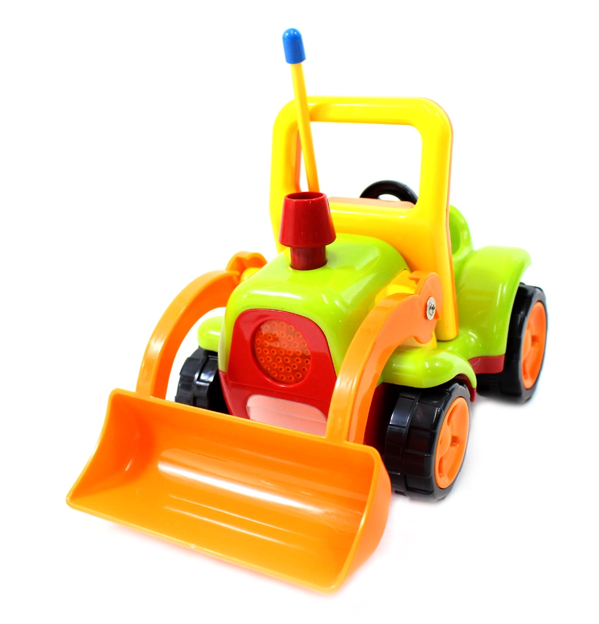 PlayWorld Gobbles of Giggles 4" Cartoon RC Construction Truck Toy For Toddlers - Green