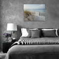 thumbnail image 5 of Beach Wall Art Coastal Pictures Wall Decor Beach Ocean Canvas Prints Blue Sea Sky Painting Modern Artwork Home Decoration for Bathroom Bedroom Living Room 16"x12", 5 of 6