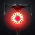 thumbnail image 1 of Luz trasera de freno inteligente Luz trasera de bicicleta recargable por USB, roja Luz trasera de bicicleta de alta intensidad Mochila impermeable para casco Lámpara LED Luz estroboscópica de adverten, 1 of 5