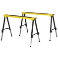 thumbnail image 1 of HOMCOM 2PCS Saw Horse Twin Pack Folding Workbench Adjustable Metal Trestle Stands, 1 of 10