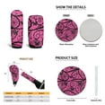 thumbnail image 6 of Yuyamidu Pink Gothic Car Accessories Sets Butterfly Car Seat Covers Car Floor Mats Steering Wheel Cover Seatbelt Shoulder Pad Handbrake Cover Gear Shift Knob Cover Coasters 15 PCS, 6 of 6