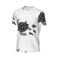 thumbnail image 6 of Wukai Family Of Sea Turtles Print Men's Short-Sleeved Mesh T-Shirt,Quick-Dry Short Sleeve Workout T-Shirt-X-Small, 6 of 8