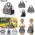 thumbnail image 5 of Kuiaobaty Skull Bone Print Backpack Set with Lunch Bag for Kids 17 Inch Backpack and Pencil Case with Zipper Reusable Insulated Lunch Box and Pencil Pouch for School Camping, 5 of 7