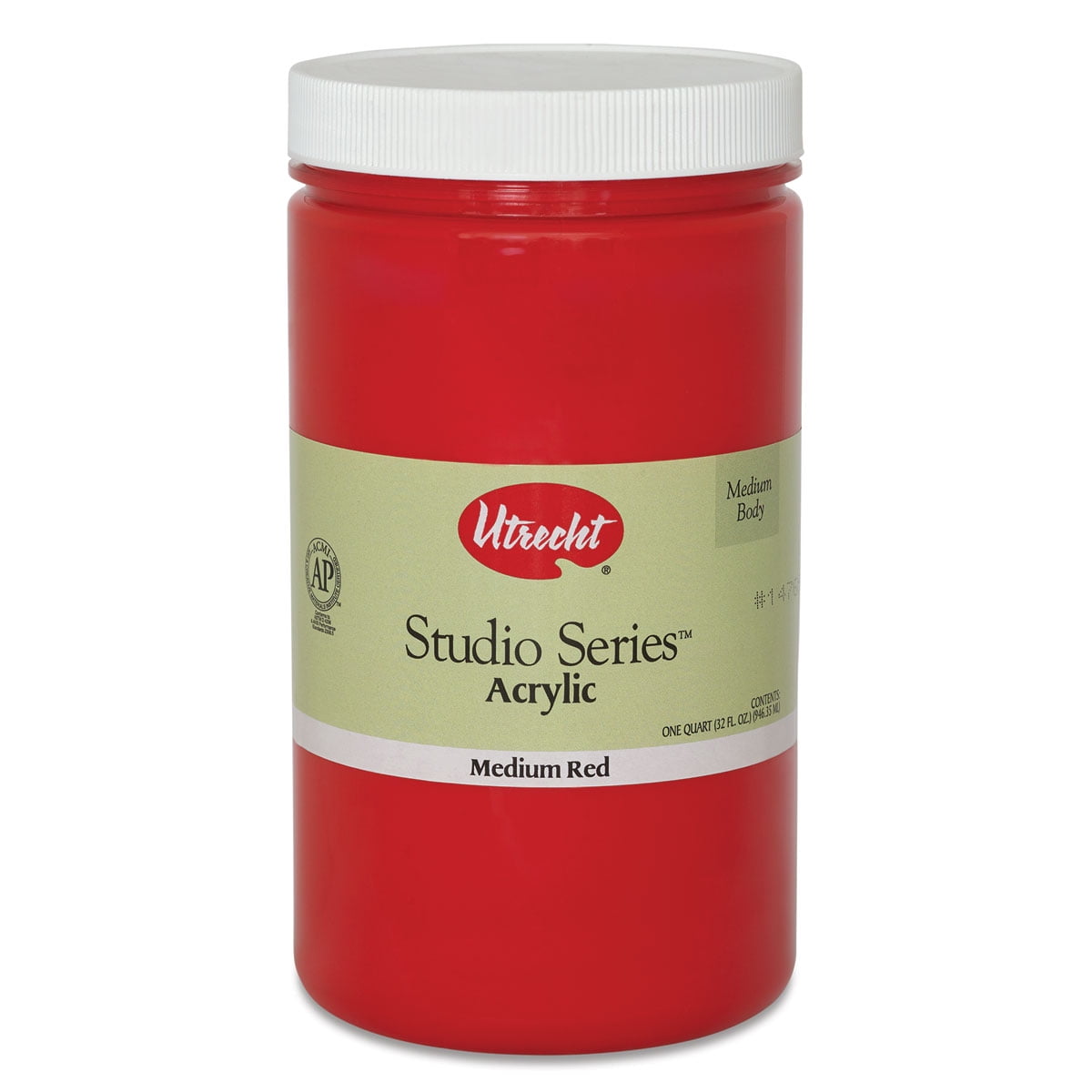 Utrecht Studio Series Acrylic Paint - Medium Red, Quart