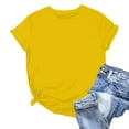 thumbnail image 6 of HAJWOH Womens Tops 2026 Summer Short Sleeve Shirts Beach Vacation Outfits Workout Tshirts Crew Neck Casual Plus Size Clothes L, 6 of 7
