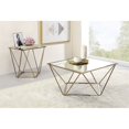 thumbnail image 2 of ACME Fogya Table Basse Carrée avec Base en Métal en Miroir et Or Champagne, 2 of 7