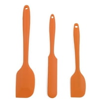 3pcs Kitchen Silicone Spatula Set Heat Resistant Turner Scraping Baking Cooking Utensils Orange
