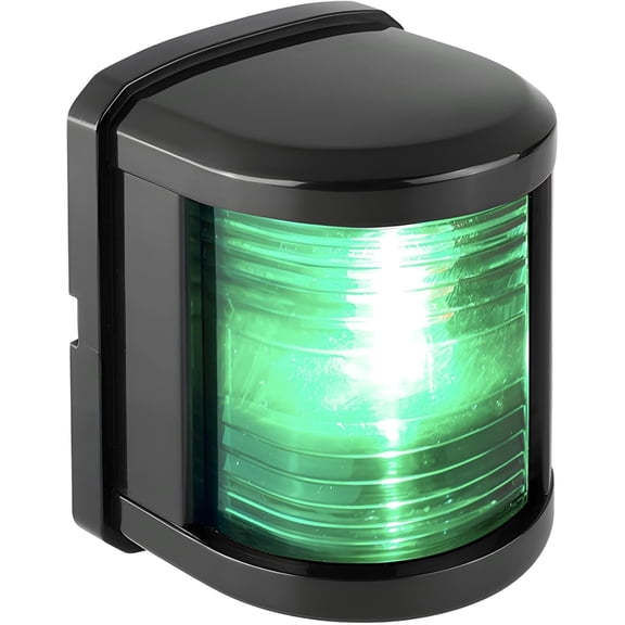 SEAFLO 11 Series LED Green Starboard Navigation Light – 12V, 1W, IP67 Waterproof, 2NM Visibility, High-Brightness, Impact-Resistant for Boats Under 65 ft (20m) – 4-Year Warranty (Starboard)