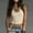 *Beige, variant on ClodeEU Women's V Neck Sleeveless Cropped Tank Top ,Casual Summer Crop Top Beige,Women's Plus L