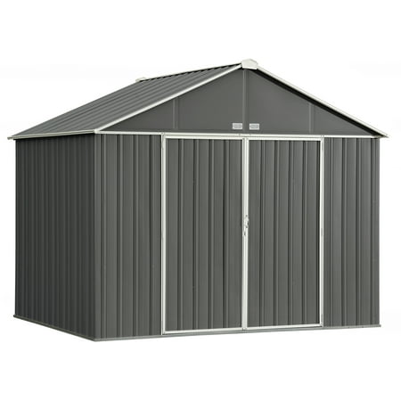 Best EZEE Shed Steel Storage 10 x 8 ft. Galvanized Extra High Gable Charcoal with Cream Trim deal Best EZEE Shed Steel Storage 10 x 8 ft. Galvanized Extra High Gable Charcoal with Cream Trim deal