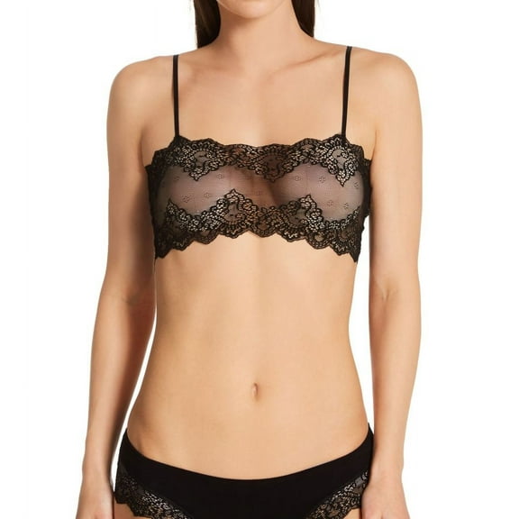 Women's Only Hearts 45717 So Fine Lace Crop Cami Bralette (Black M)