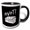 Black/White, variant on 3drose, Pivot with Couch Clipart. White Lettering on a Black Background., 11oz Magic Transforming Mug