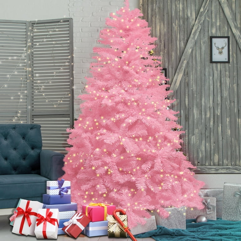 4.5ft Pink Christmas Tree 50ft USB LED String Lights 120 Bulbs with Remote  Timer