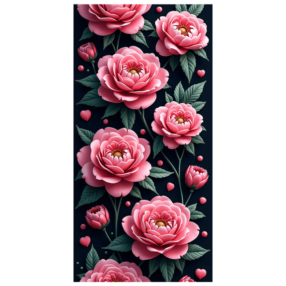 LUUFILx Pink Flower Banner Backdrop Floral Decoration for Party Supplies Wedding Events Photography Background Valentine's Day Decors Celebration Decor