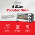 thumbnail image 3 of Open Box Kitchen Elite 4-Slice Toaster Oven Compact Countertop & Stainless Steel Tray, Black, 3 of 10