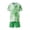 E096-Green, variant on Boys Summer Soccer Jersey Set Quick Dry V Neck Short Sleeve Tee with Elastic Shorts 2 Piece Active Training Uniform for Kids