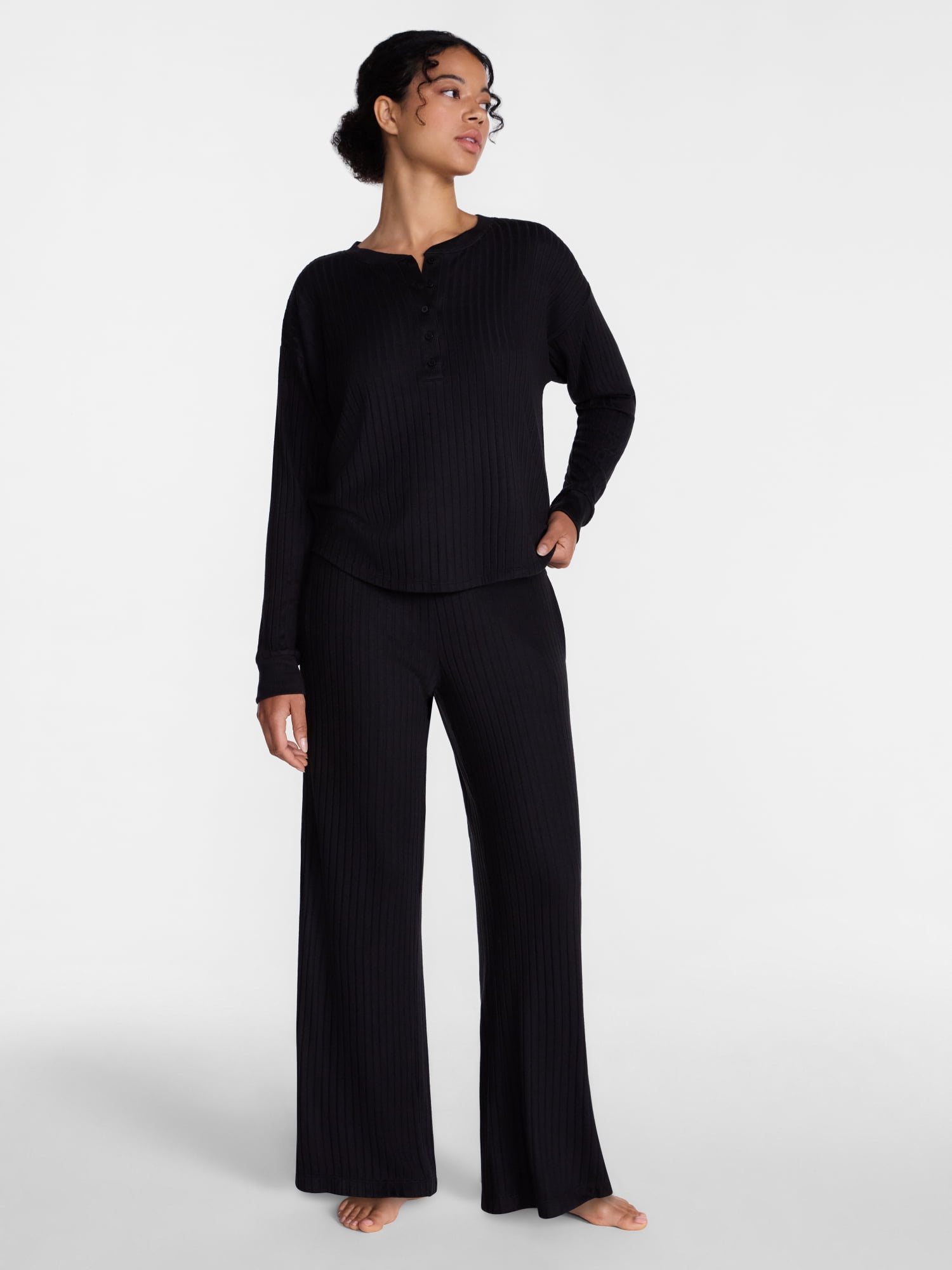Joyspun Women's Cozy Lounge Collection Hacci Knit Sleep Pants, Sizes XS-3X