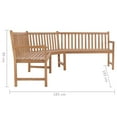 thumbnail image 6 of vidaXL Patio Corner Bench 72.8"x72.8"x35.4" Solid Teak Wood, 6 of 6
