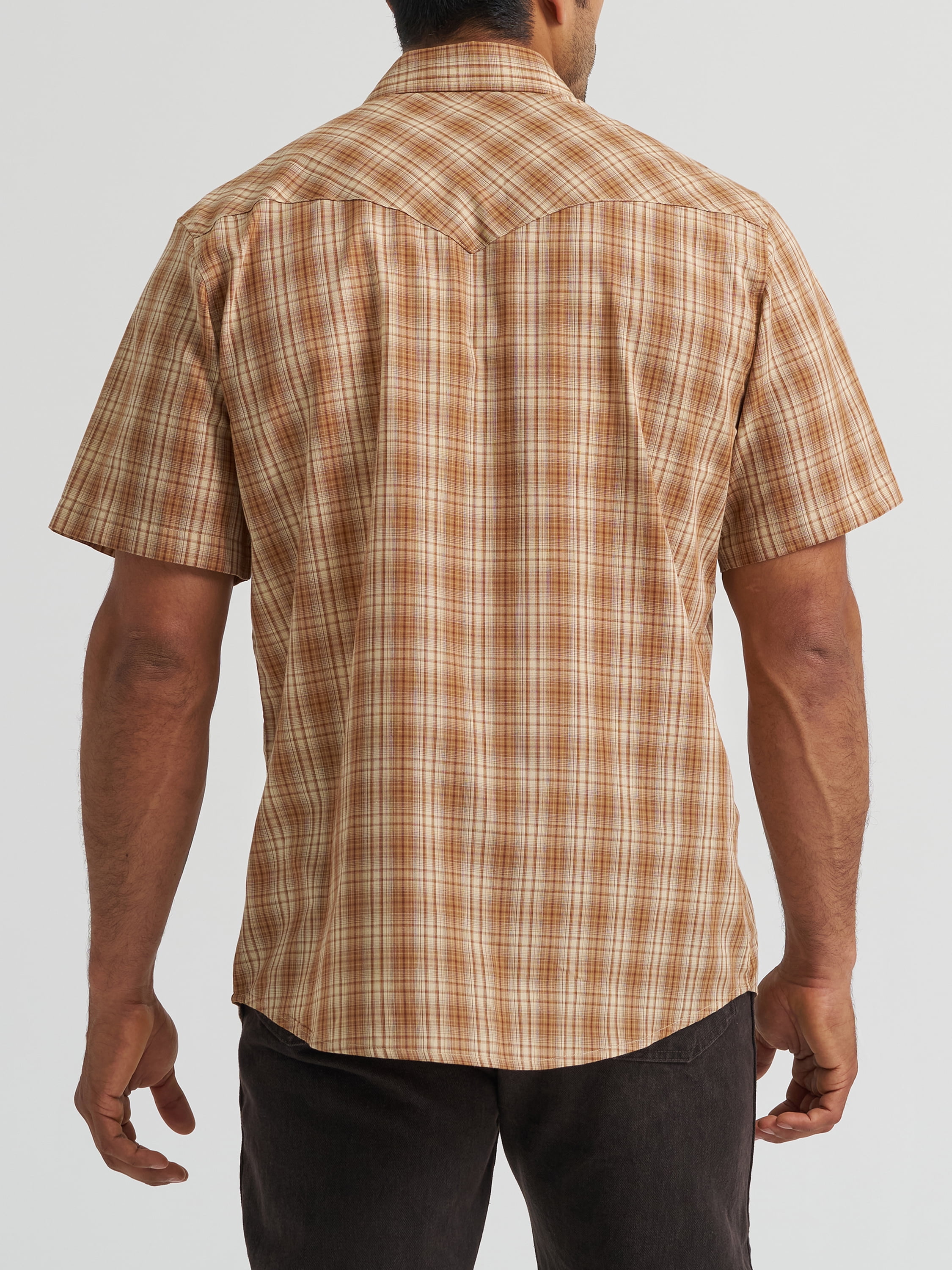 Wrangler® Men's and Big Men's Regular Fit Short Sleeve Western Shirt, Sizes S-5XL