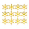 thumbnail image 2 of Christmas Snowflake Decorative Wall Lights 12PC LED Snowflake Shape Lamps for Indoor Living Space Wall Decor (Yellow), 2 of 7