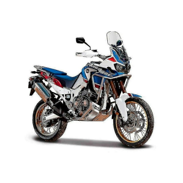 Breey Honda Africa Twin Adventure Diecast Model 1:18 White/blue Zj