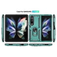 thumbnail image 4 of Designed for Samsung Galaxy Z Fold 4 5G Case, Military Grade Protective Phone Case Cover with Enhanced Metal Ring Kickstand [Support Magnet Car Mount] Compatible with Z Fold 4 5G, Darkgreen, 4 of 9