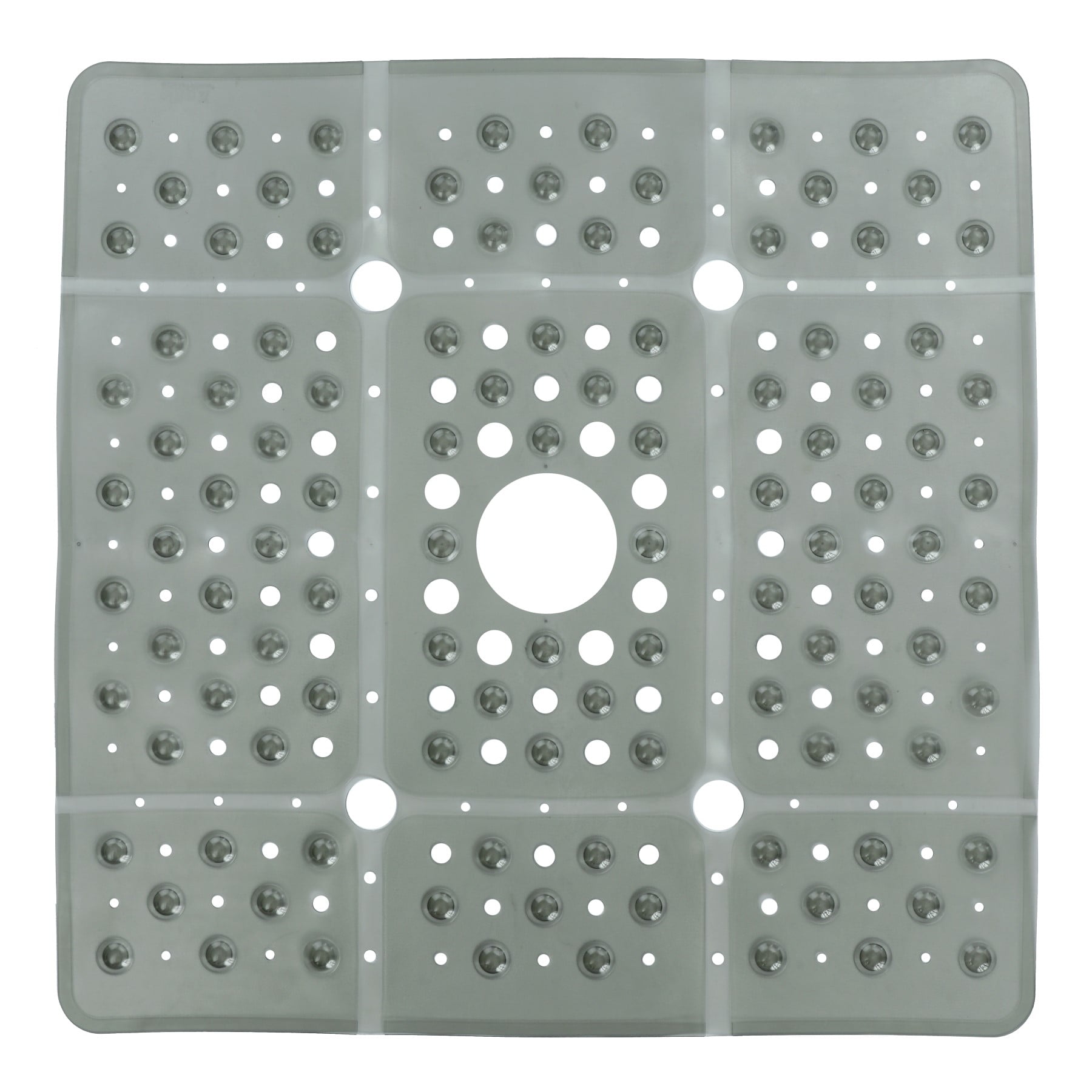 Beach Towels Square Shower Mat Extra Large Non Slip Mat For Elderly & Kids Bathroom Drain Holes Strong Suction Cups