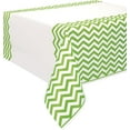 thumbnail image 2 of Plastic Lime Green Chevron Table Cover, 108" x 54", 2 of 2