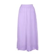thumbnail image 5 of YUEHUA Women's Casual Elastic High Waist Wide Leg Pants Palazzo Trousers Skirt Elegant Flowy Wide Leg Pants Loose, 5 of 9