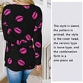 thumbnail image 4 of T-shirt à Manches Longues Imprimé pour Femme, Col Rond, Chandail Molletonné, Chandail, Haut, 4 of 9