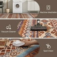 thumbnail image 7 of SIXHOME 9'x12' Area Rugs for Living Room Washable Rugs Vintage Boho Area Rug Soft Moroccan Geometric Indoor Rug for Bedroom Dining Room Office Foldable Nonslip Aztec Rug Colorful and Red, 7 of 7