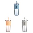 thumbnail image 1 of YWIYIUD 3 Pcs Bouteille d'Eau Pratique Grande Capacité 2.56x7.68 Pouces Bouteille d'Eau de Voyage Portable et Réutilisable avec Couvercle et Paille Convenant à la Maison, à la Randonnée, au Camping et aux Sports de Plein Air, 1 of 1