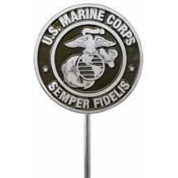 Veteran  Grave Marker for Marine Corps (Faced Aluminum) (25 in.)