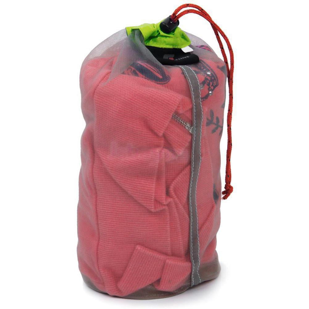 Ultralight Clothes Shoes Mesh Stuff Sack Storage Drawstring Bag Tavel Camping . 