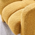 thumbnail image 4 of 31" Wide Chenille Accent Chair, Modern Boucle Upholstered Armchair with Backrest and Armrest, Single Sofa Chair with Solid Wood Frame, for Living Room/Reception/Bedroom, Yellow, 4 of 9