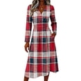 thumbnail image 4 of BOMYJESK Summer Dresses for Women 2026 Flowy Ruched Ruffle Hem Swing Midi Dresses Elegant Formal Spring Work Dresses Red L, 4 of 4
