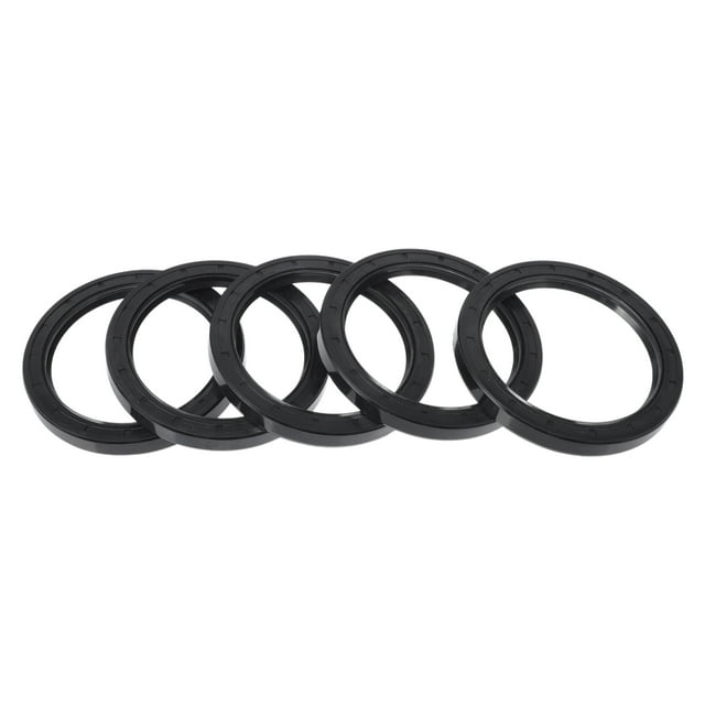 Sello de aceite universal Unique Bargains TC de doble labio con resorte de acero, sello de eje rotativo 75x95x10mm, alta presión, caucho NBR negro, 5 piezas