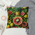 thumbnail image 2 of a Colorful Fruit Pattern with Watermelons and Lemons，Printed Pillows Case Soft Throw Pillow Printing Couch Pillowcase Square Multicolour, 2 of 5