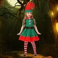 thumbnail image 4 of Disfraz de elfo navideño ayudante de Papá Noel para niños y adultos, conjunto de 4 piezas, 4 of 4