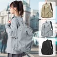 thumbnail image 2 of Simple Black Laptop Backpack For Women 15.6 Inch,Waterproof College Backpack For Men,Lightweight Casual Daypack Small Travel Backpack,Carry On Bag for Office/Teacher/Work, 2 of 6