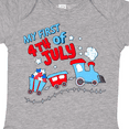 thumbnail image 4 of Inktastic My First Fourth of July Train Boys or Girls Baby Bodysuit, 4 of 5