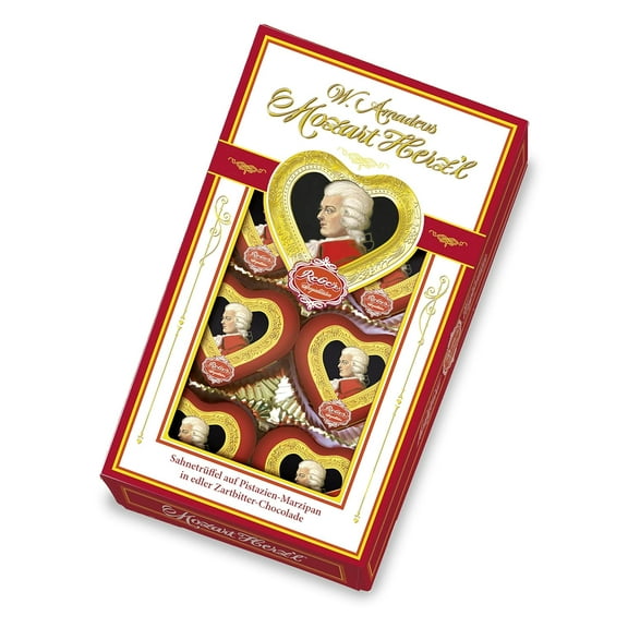 Reber 8-Piece Mozart Herz'l Chocolate Heart Gift Box