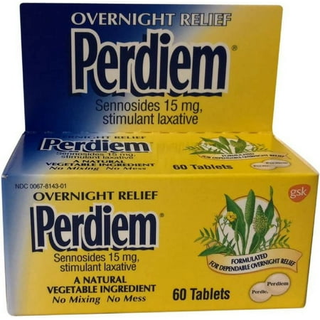 Perdiem Pills Overnight Relief, 60 Count (Pack of 6)