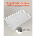 thumbnail image 4 of KFFKFF Rectangular Shower Pan, 60″ L x 36″ W Single Threshold Base, White Acrylic & PVC Construction, Non-Slip Bathroom Shower Base with Center Drain and Cover, 4 of 9