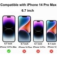 thumbnail image 2 of 2 PCS 360 Degree Privacy Tempered Glass 4 Directions Anti-Spy Screen Protector Film Compatible with 14 Pro Max, 6.7 inch 4 Sides Anti-Peeping 9H Hardness Anti-scratch, 2 of 8