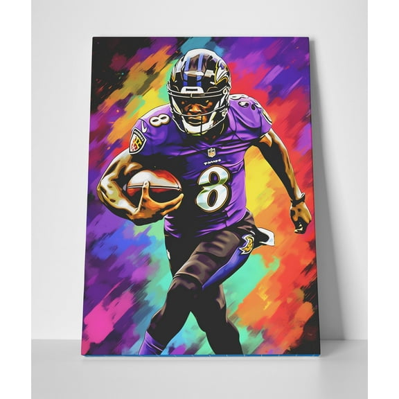 Lamar Jackson Ravens Poster or Wrapped Canvas