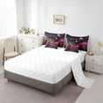 thumbnail image 5 of Castle Fairy Japanese Style Twin Bedding Sets 7-Piece for Children Teens Boys Girls,Exotic Style Oriental Ukiyoe Bedding Comforter Set Microfiber,Chic Floral Cherry Blossom Breathable Sheet Sets, 5 of 8