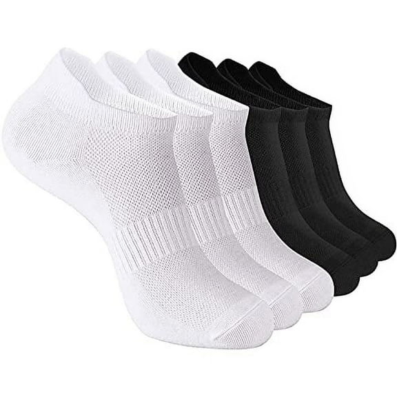 Women's Ankle Athletic Running Socks,6 Pairs Low Cut Sports Tab Socks,Soft Thin No Show Socks for US Size 6-10